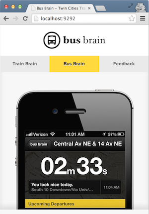 Bus Brain website